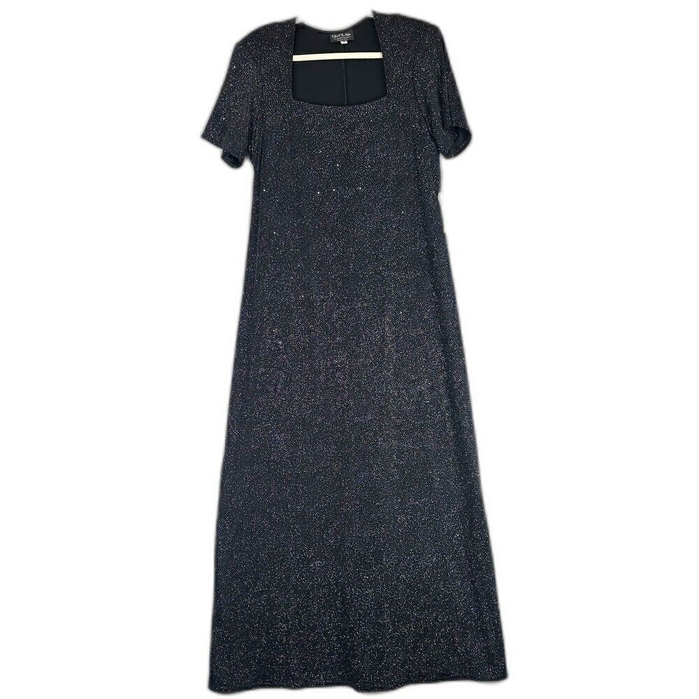Vintage Onyx Nite Sparkle Maxi Gown Size 14 NWT Deadstock USA Made Formal